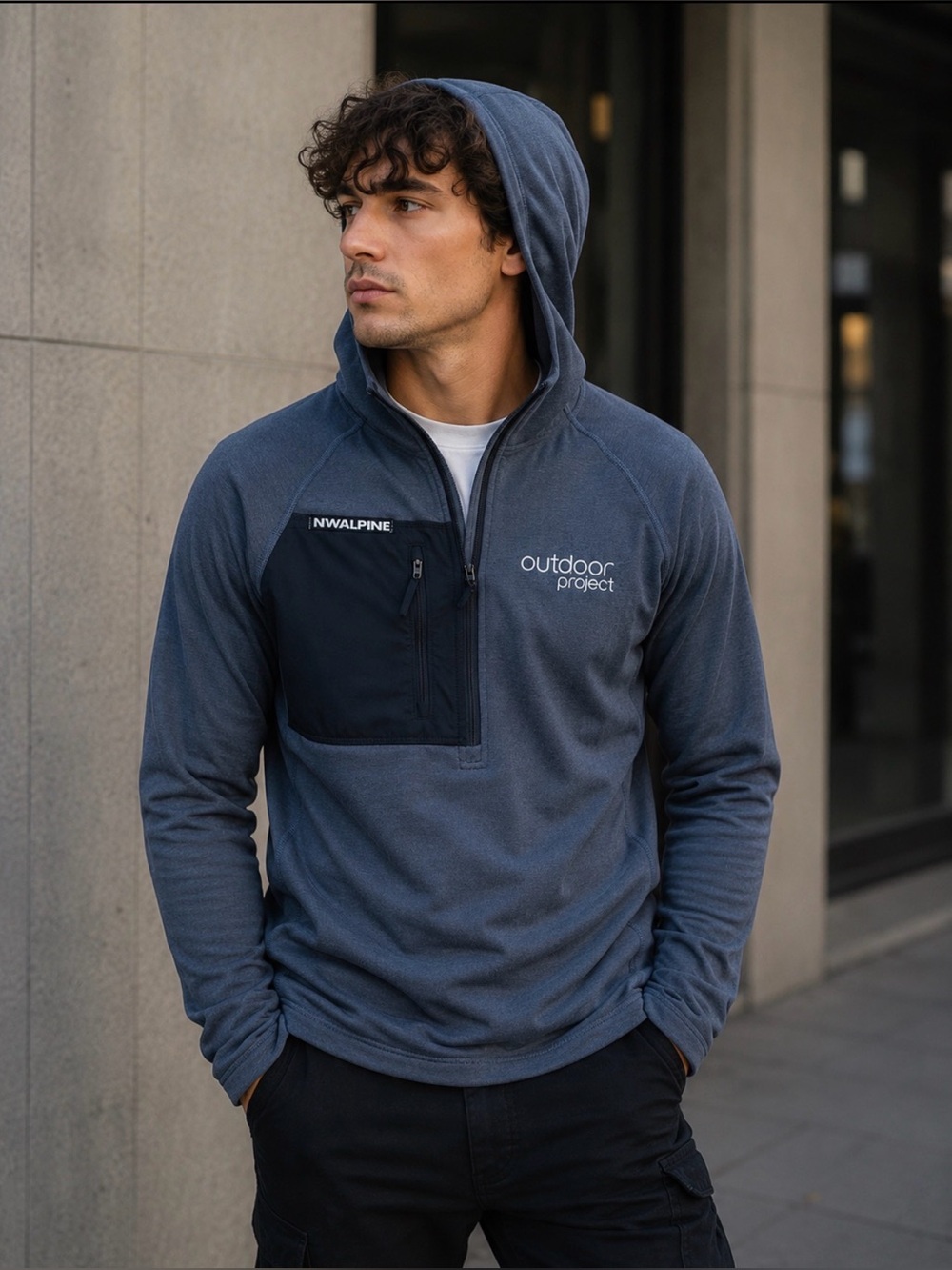 Outdoor Project NWAlpine Half‑Zip Hoodie – Men’s L